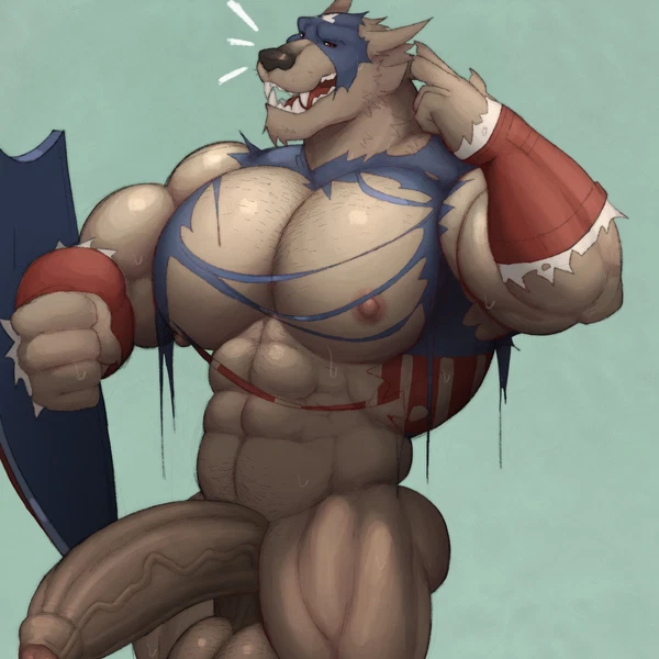 captain america, capwolf (marvel, mythology) created by fleshformomo