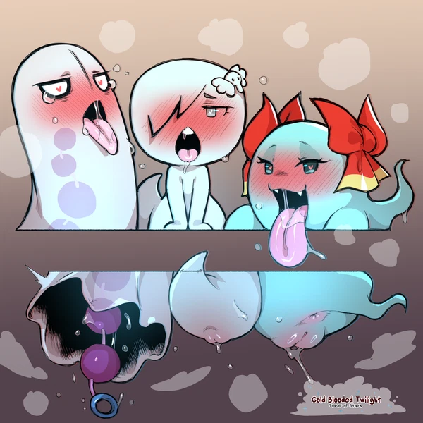 carrie krueger, lady bow, napstablook (mario bros, nintendo) created by cold-blooded-twilight