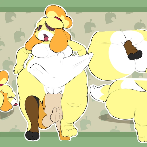dune (fox0808), isabelle (animal crossing) (animal crossing, nintendo) created by yeenskunk