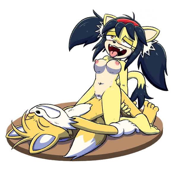 honey the cat, miles prower (sega, sonic the fighters) created by michata