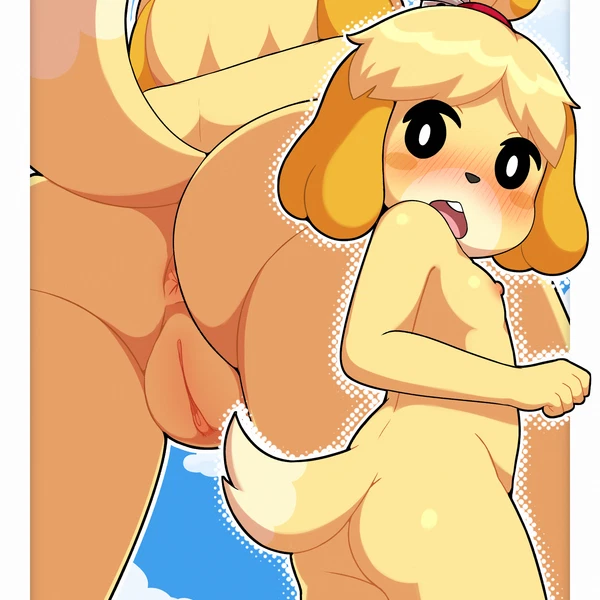 isabelle (animal crossing) (animal crossing, nintendo) created by gi0