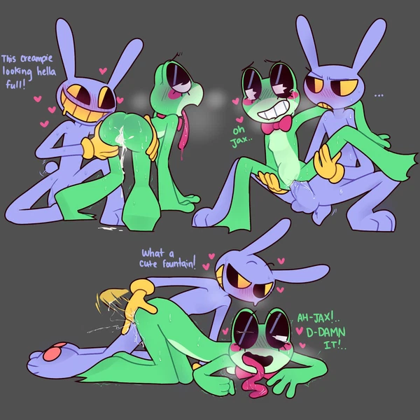 jax (tadc), ribbit (tadc) (glitch productions, the amazing digital circus) created by sodastik