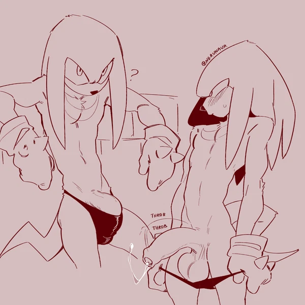 knuckles the echidna (sega, sonic the hedgehog (series)) created by nerunaur