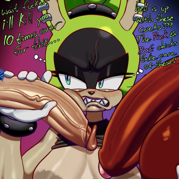 knuckles the echidna, sonic the hedgehog, surge the tenrec (idw publishing, sega) created by isxues