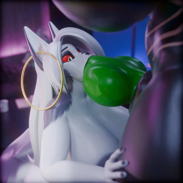 loona (fluffyglitch), loona (helluva boss), loona (milf) (fluffyglitch) (hellaverse, helluva boss) created by jerryelrato