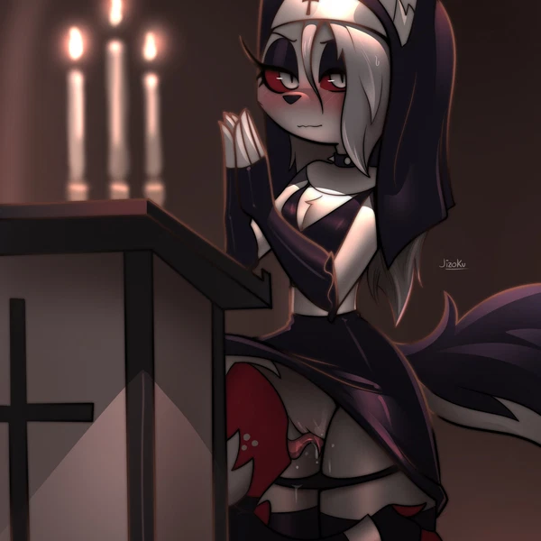loona (helluva boss), moxxie (helluva boss) (hellaverse, helluva boss) created by jizoku