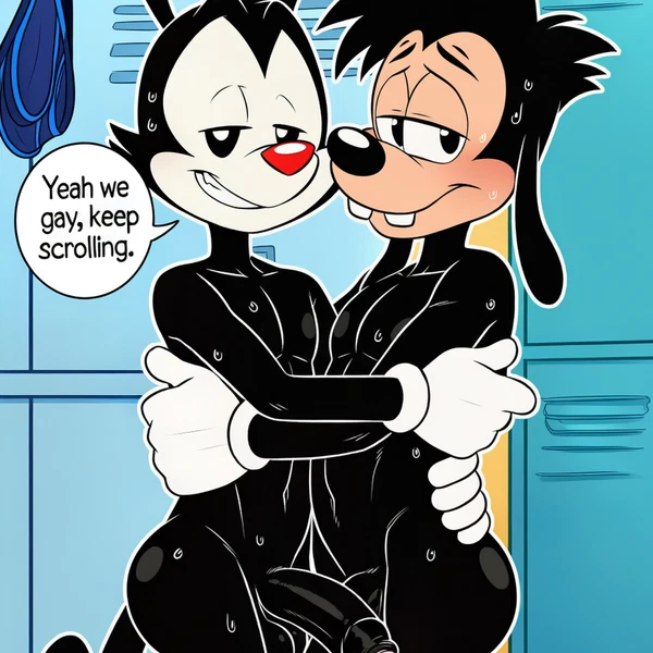 max goof, yakko warner (animaniacs, disney) created by boxen549