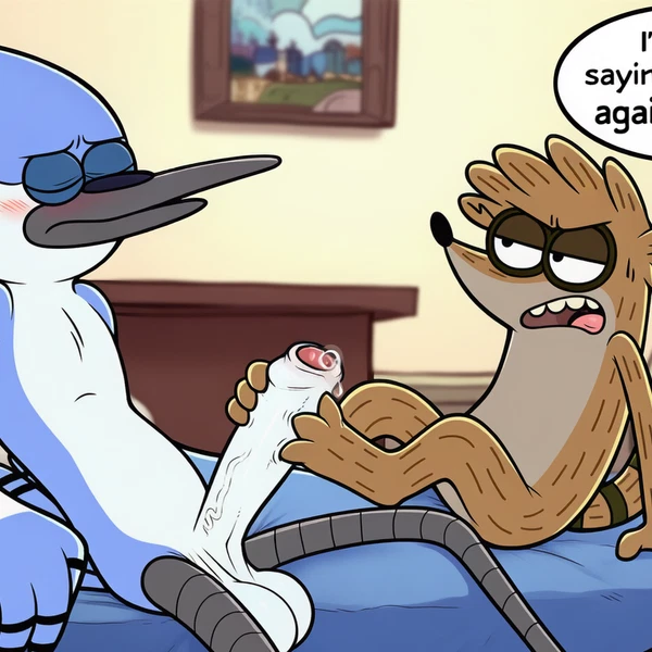 mordecai (regular show), rigby (regular show) (cartoon network, regular show) created by boxen549