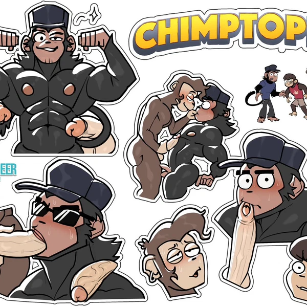 nolan (chimptopia), robby (chimptopia), waffles (chimptopia) (chimptopia) created by scottdeer