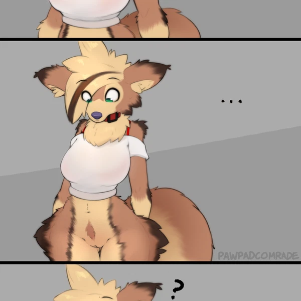 nutmeg (pawpadcomrade) (bra strap showing (meme)) created by pawpadcomrade