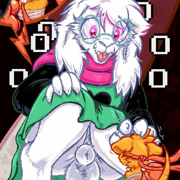 orange (deltarune), ralsei (deltarune, undertale (series)) created by frist44
