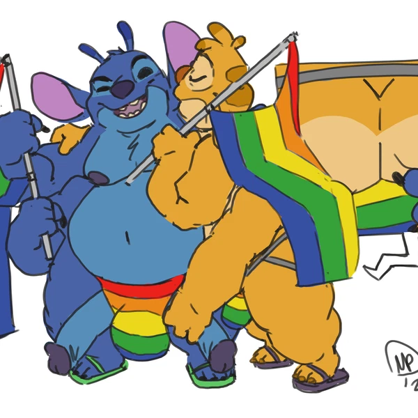 reuben (lilo and stitch), stitch (lilo and stitch) (6/26, disney) created by maxpany