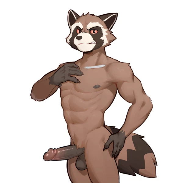 rocket raccoon (guardians of the galaxy, marvel) created by jrjresq