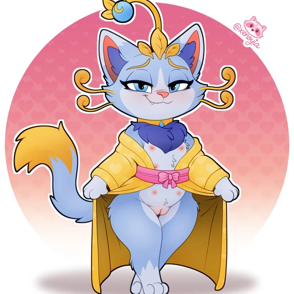 yuumi (lol) (league of legends, riot games) created by xenoyia