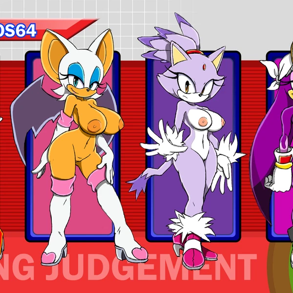 amy rose, blaze the cat, rouge the bat (sega, sonic riders) created by blackchaos64, lurking judgement