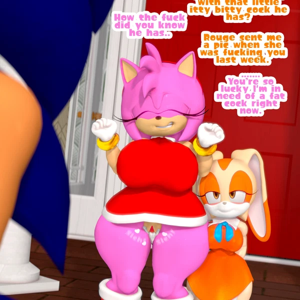 amy rose, cream the rabbit, sonic the hedgehog (sega, sonic the hedgehog (series)) created by leviantan581re