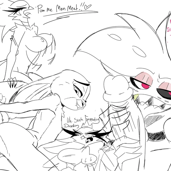 Angel Dust, Judy Hopps, Stella (Helluva Boss) (Disney, Hazbin Hotel) Created By Aptom7747