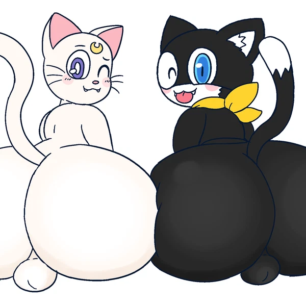 Artemis (Sailor Moon), Morgana (Persona) (Atlus, Megami Tensei) Created By Drawful-S