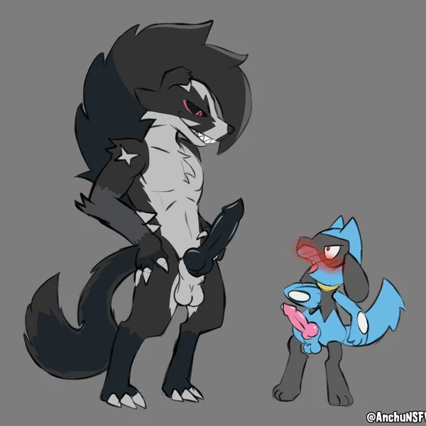 aura (anzzuart), zeke (obstaroc) (nintendo, pokemon) created by anchunsfw