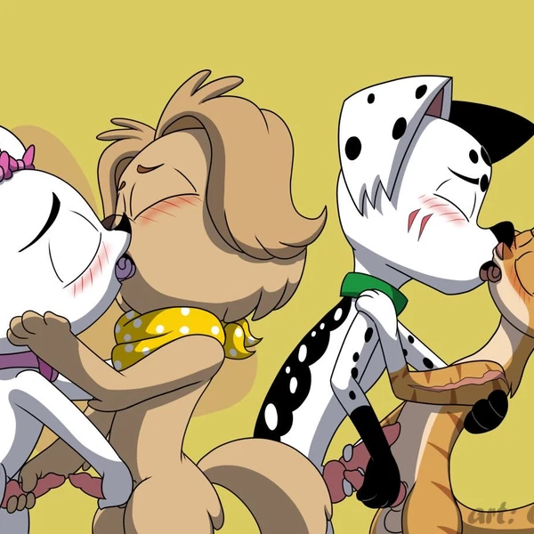 Austin Goldenpup, Davis (Darkelement), Neo Brookpaw (Hasbro, Littlest Pet Shop) Created By Caluriri