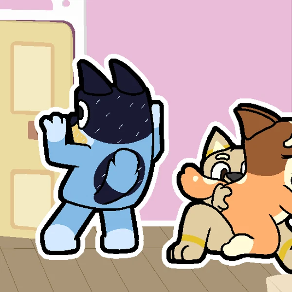 bandit heeler, chilli heeler (bluey (series)) created by shenhibiki