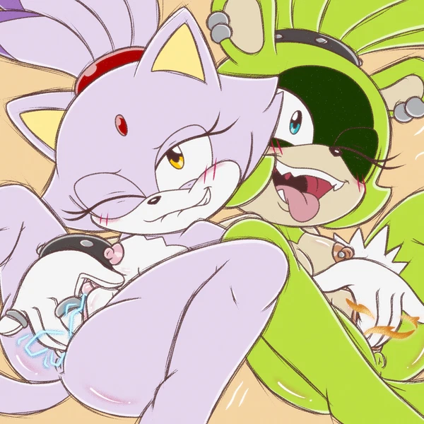 Blaze The Cat, Surge The Tenrec (Idw Publishing, Sega) Created By Ladycherrybomba