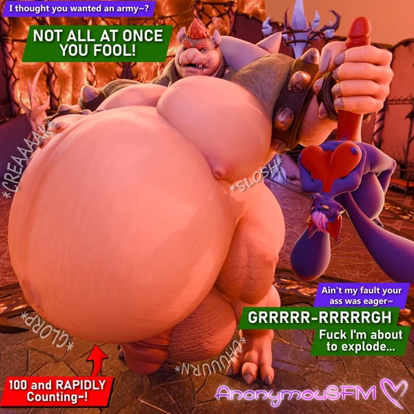 Bowser, Fan Character (Mario Bros, Nintendo) Created By Anonymousfm