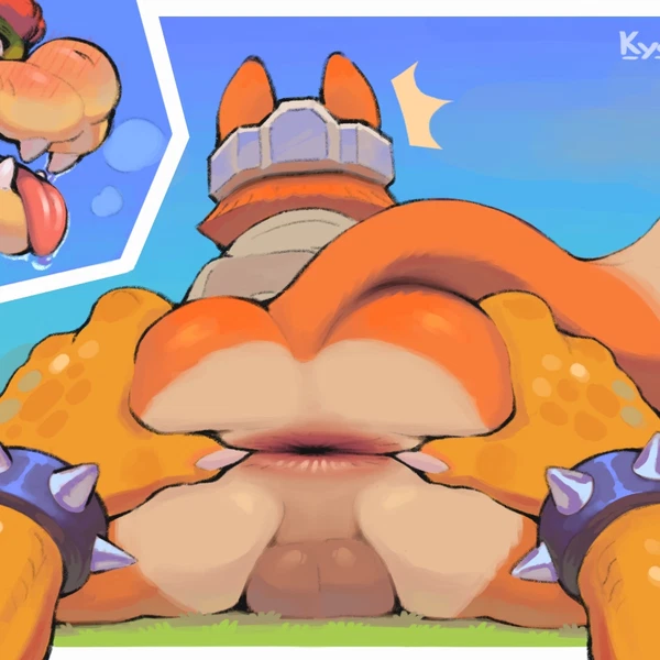 bowser, fox mccloud (mario bros, nintendo) created by unsavoryimpcat
