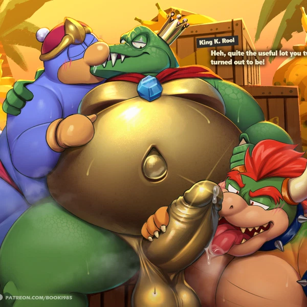 bowser, king dedede, king k. rool (donkey kong (series), kirby (series)) created by el booki