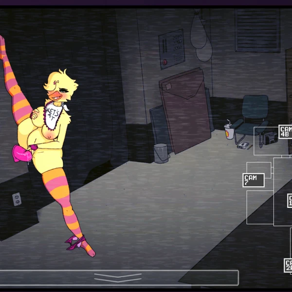 chica (fnaf) (five nights at freddy's, scottgames) created by glazed (artist)