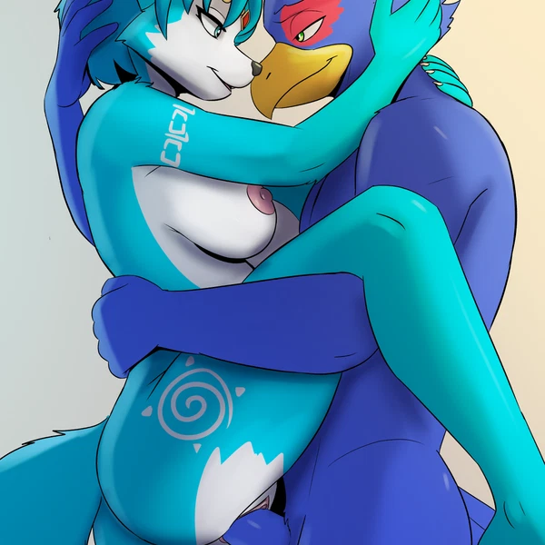 falco lombardi, krystal (star fox) (nintendo, star fox) created by kingdorkster