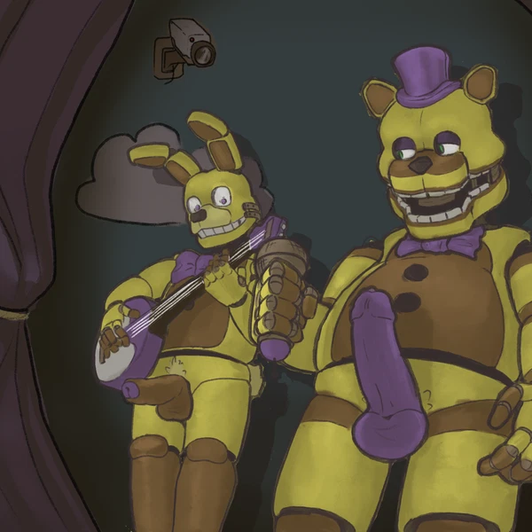 Fredbear (Fnaf), Spring Bonnie (Fnaf) (Five Nights At Freddy's, Five Nights At Freddy's 3) Created By Wildwitch