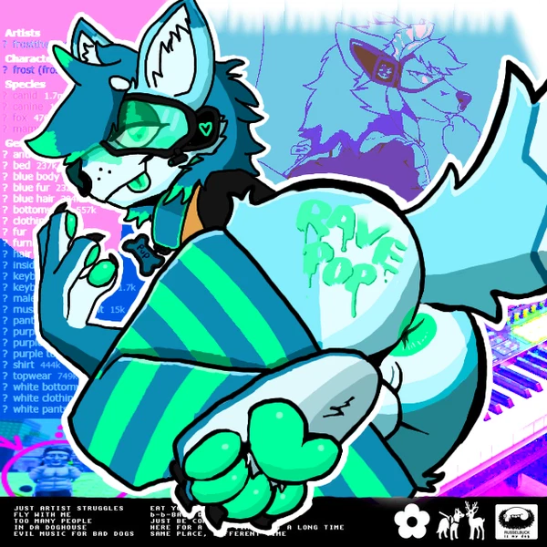 Frostthefoxogen (Character) (Ravepop (Russelbuck)) Created By Frostthefoxogen