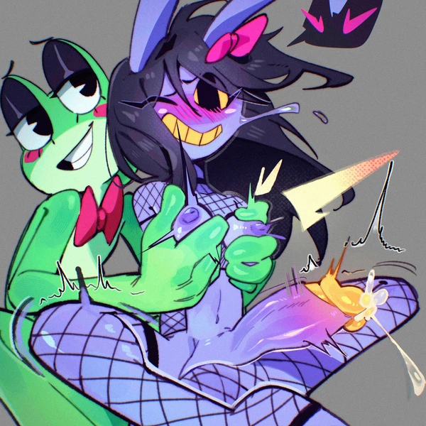 gooseworx's post-transition jax design, jax (tadc), ribbit (tadc) (glitch productions, the amazing digital circus) created by disabledfetus