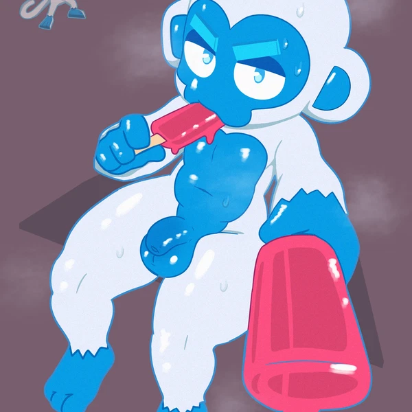 ice monkey (bloons) (bloons tower defense, ninja kiwi) created by axolaugh