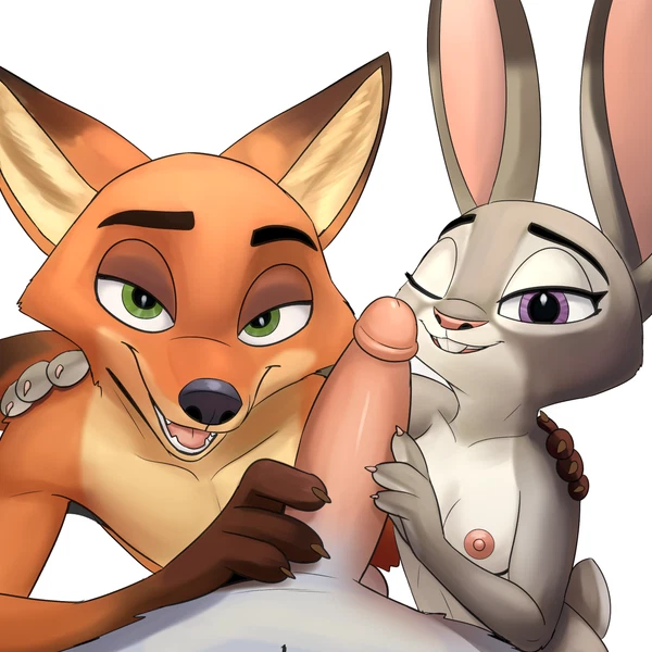 judy hopps, nick wilde (disney, zootopia) created by kingdorkster