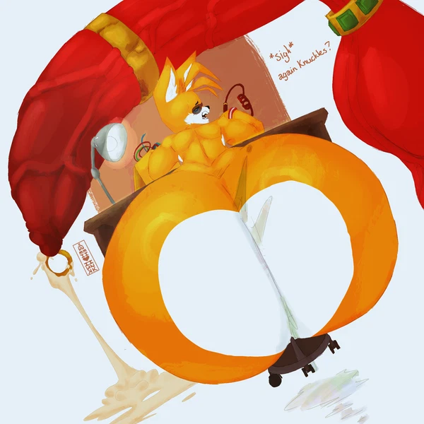 knuckles the echidna, miles prower (sega, sonic the hedgehog (series)) created by lumiink