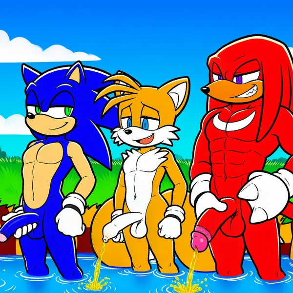 knuckles the echidna, miles prower, sonic the hedgehog (sega, sonic the hedgehog (series)) created by boxen549