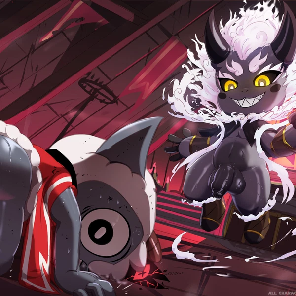 Lamb (Cult Of The Lamb), Nebel (Permhunter) (Cult Of The Lamb, Massive Monster (Studio)) Created By Ichimoral
