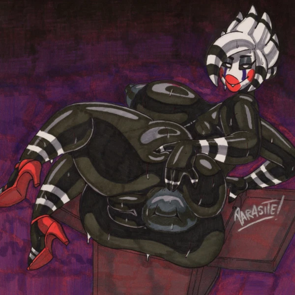 marie (cryptiacurves), marionette (fnaf) (five nights at freddy's, five nights at freddy's 2) created by parasitedeath