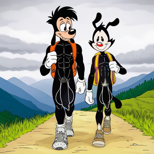 Max Goof, Yakko Warner (Animaniacs, Disney) Created By Boxen549