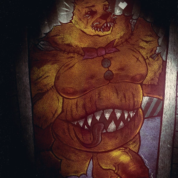 Nightmare Fredbear (Fnaf) (Five Nights At Freddy's, Five Nights At Freddy's 4) Created By Theanzelart