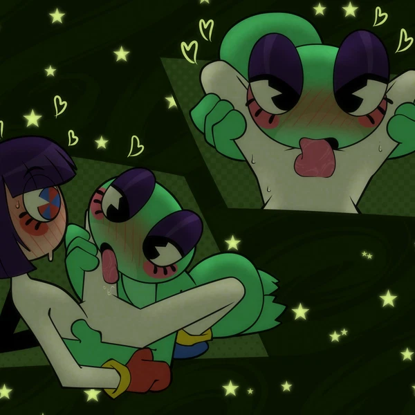pomni (tadc), ribbit (tadc) (glitch productions, the amazing digital circus) created by whygena