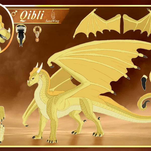Qibli (Wof) (Mythology, Wings Of Fire) Created By Inereigan