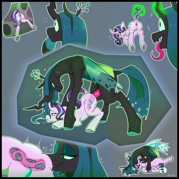 queen chrysalis (mlp), starlight glimmer (mlp) (friendship is magic, hasbro) created by starpeeen