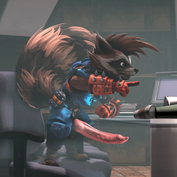 rocket raccoon (guardians of the galaxy, marvel) created by aceydrgn