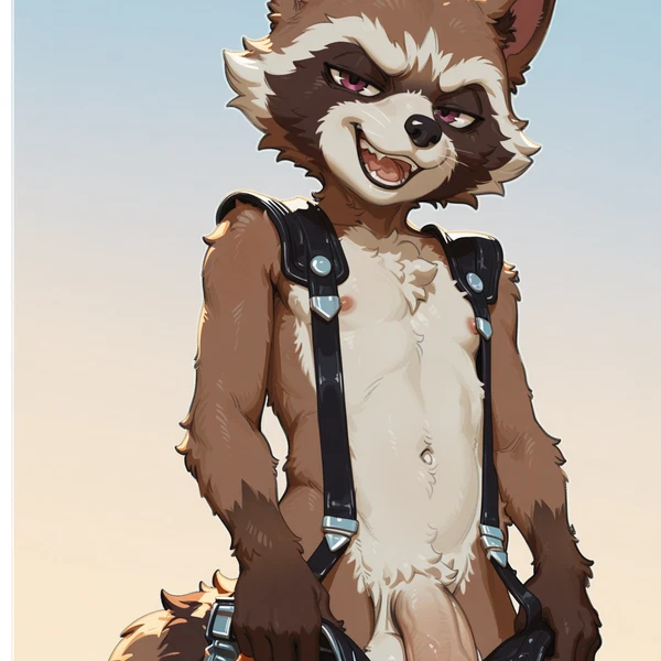 rocket raccoon (guardians of the galaxy, marvel) created by ratori