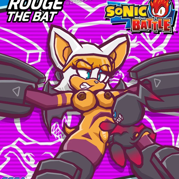 rouge the bat (sega, sonic battle) created by zadicnsfw