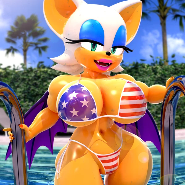 rouge the bat (sega, sonic the hedgehog (series)) created by tahlian