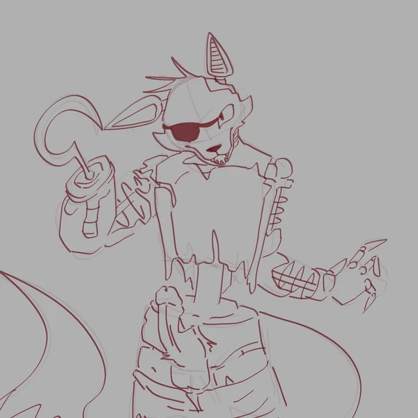Withered Foxy (Fnaf) (Five Nights At Freddy's, Five Nights At Freddy's 2) Created By Freakodemon